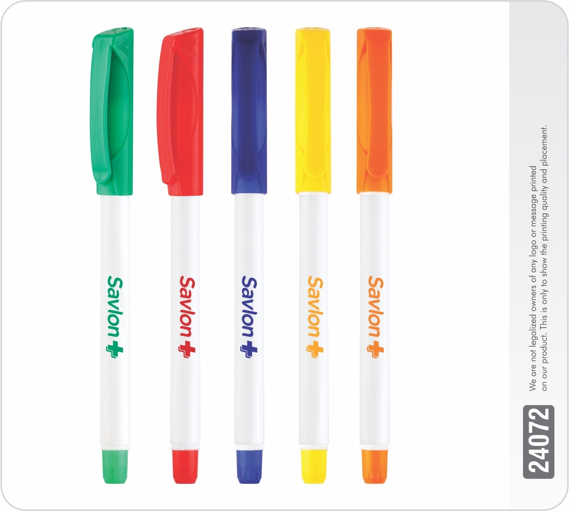 White Savlon Branding Ball Pen