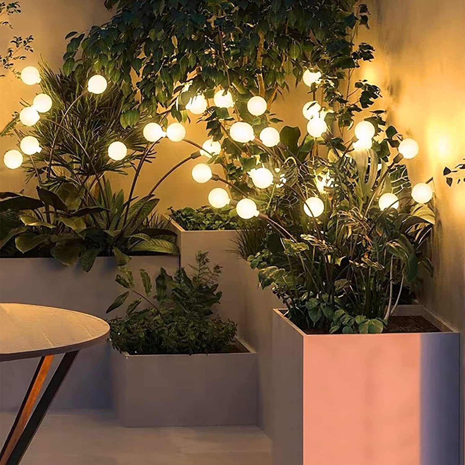 Mitsico Solar Powered Firefly Lamp - Plastic, Multicolor, Solar Powered Design | High-efficiency Ip65 Waterproof Panel, Easy Installation, Ideal For Gardens And Events