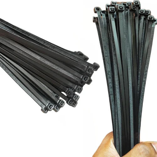 Cable Tie - Nylon Material, Various Sizes Available, Black Color | Industrial Usage, 1-Year Warranty