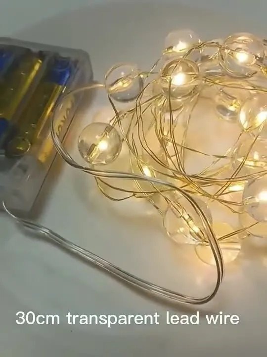 Led Crystal Ball String Lights - Silver Plated Copper Wire, 80 Durable And Waterproof Led Spheres For Indoor And Outdoor Holiday Decorations