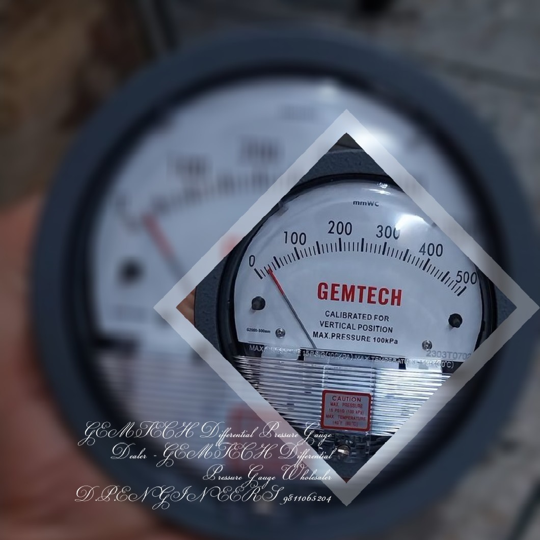 Gemtech Differential Pressure Gauge Delhi From Malappuram Kerala India - Accuracy: - A 2% Of Full Span At 70(21(a 3% On -0