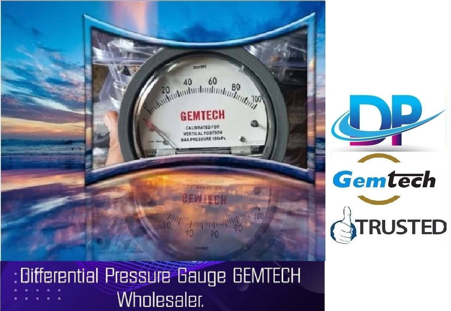 Gemtech Differential Pressure Gauge Delhi From Chandausi Uttar Pradesh India - Accuracy: A 2% Of Full Span At 70(21(a 3% On -0