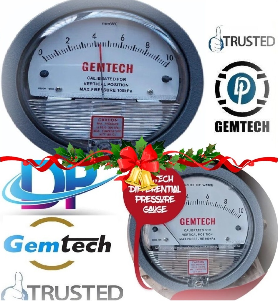 Gemtech Differential Pressure Gauge Delhi From Chandausi Uttar Pradesh India - Accuracy: A 2% Of Full Span At 70(21(a 3% On -0