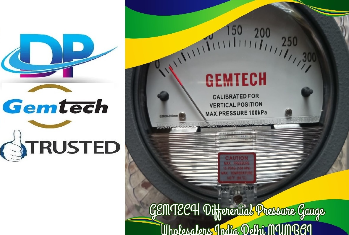 Gemtech Differential Pressure Gauge Delhi From Chandausi Uttar Pradesh India - Accuracy: A 2% Of Full Span At 70(21(a 3% On -0