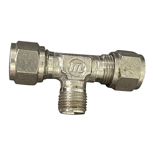 Ferrule Tee - Stainless Steel, Standard Size, Silver Color | Reducing Shape for Secure Pipe Connections, Warranty Included