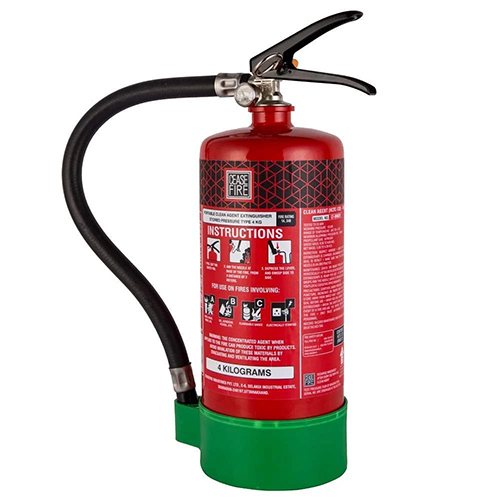 Clean Agent Type Fire Extinguisher - Mild Steel, Yellow Color | Temperature Range 50 to 68°C, 1-Year Warranty, Ideal for Industrial Fire Fighting