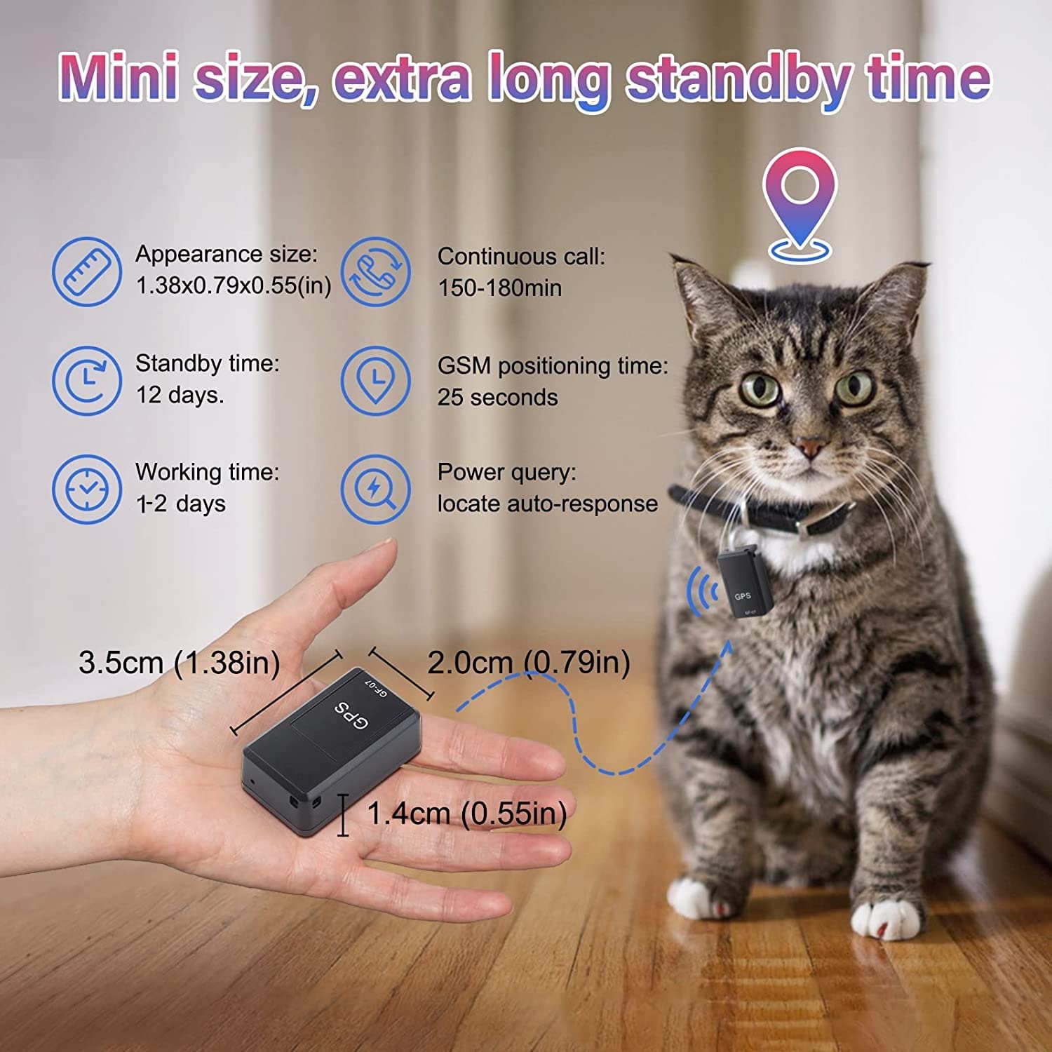 Mini Gps Tracker - Compact Design, 3 Days Battery Backup | Real-time Tracking, Sos Alarm, Geofencing, Mobile App Integration