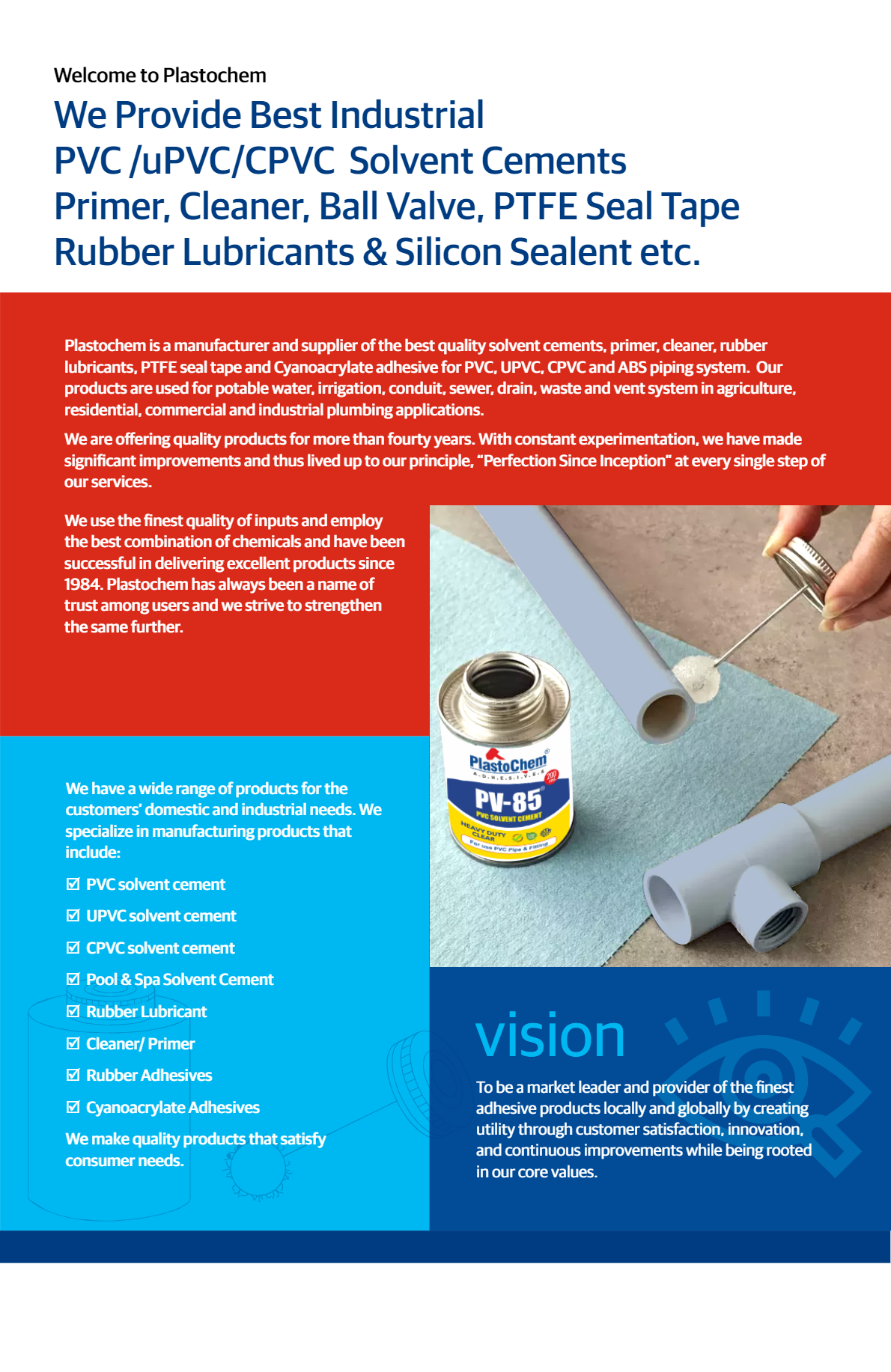 Plastochem Upvc Solvent Cement 59 Ml