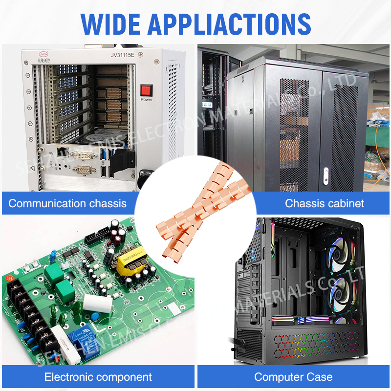 Emi Shielding Gasket - Beryllium Copper, 413x8.13x2.79mm Bright Finish | 100,000 Deformation Resistance, Slot And Slider Installation Usage