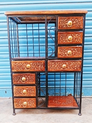 Wrought Iron And Wooden Racks By Afiya Big Shop