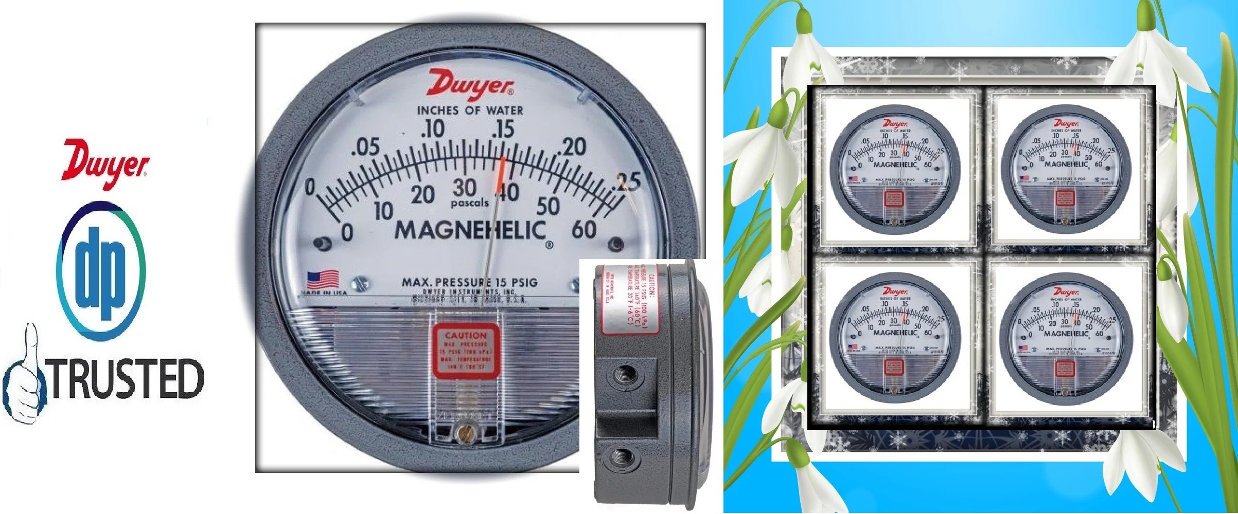 Dwyer 2050d Magnehelic Differential Pressure Gauge From Ramanathapuram Tamil Nadu - Accuracy: A 2% Of Fs (A 3% On 0