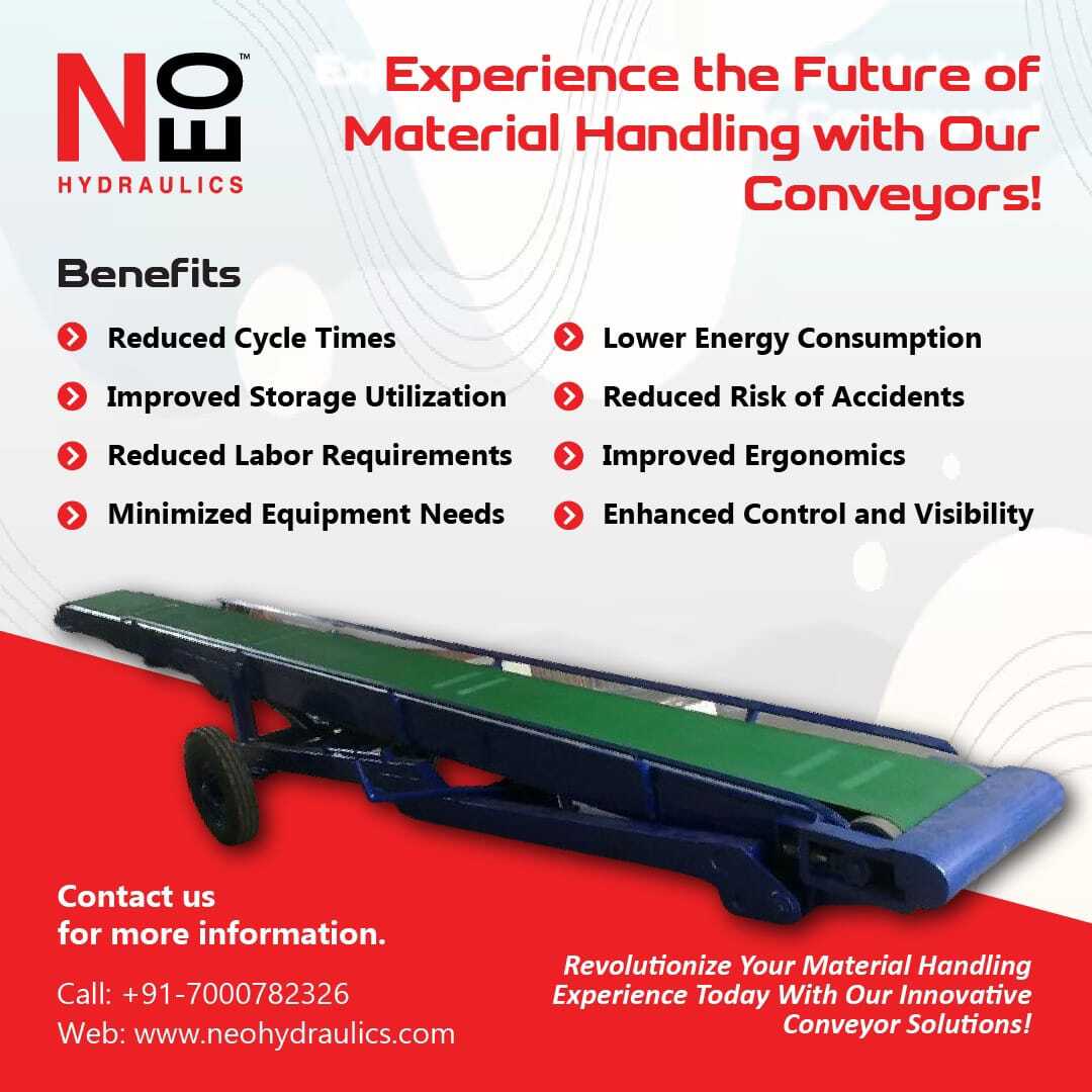 Truck Loading Conveyor - Color: Blue And Silver And Green