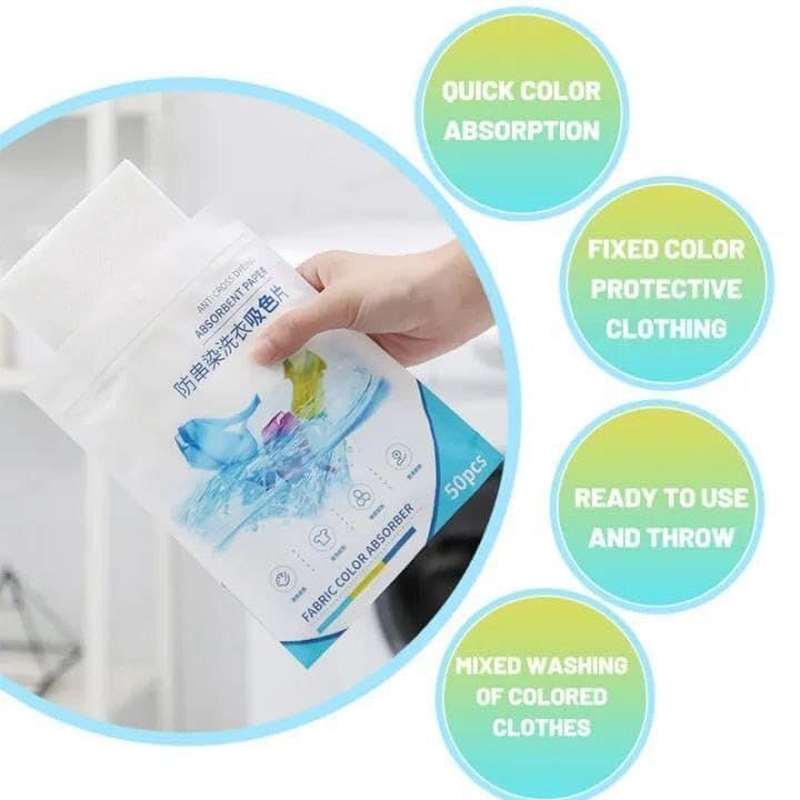 Color & Dirt Collector Magic Sheets - Single Sheet, White | Effortless Color Separation, Reduces Laundry Sorting, Eco-friendly Pigment Absorption