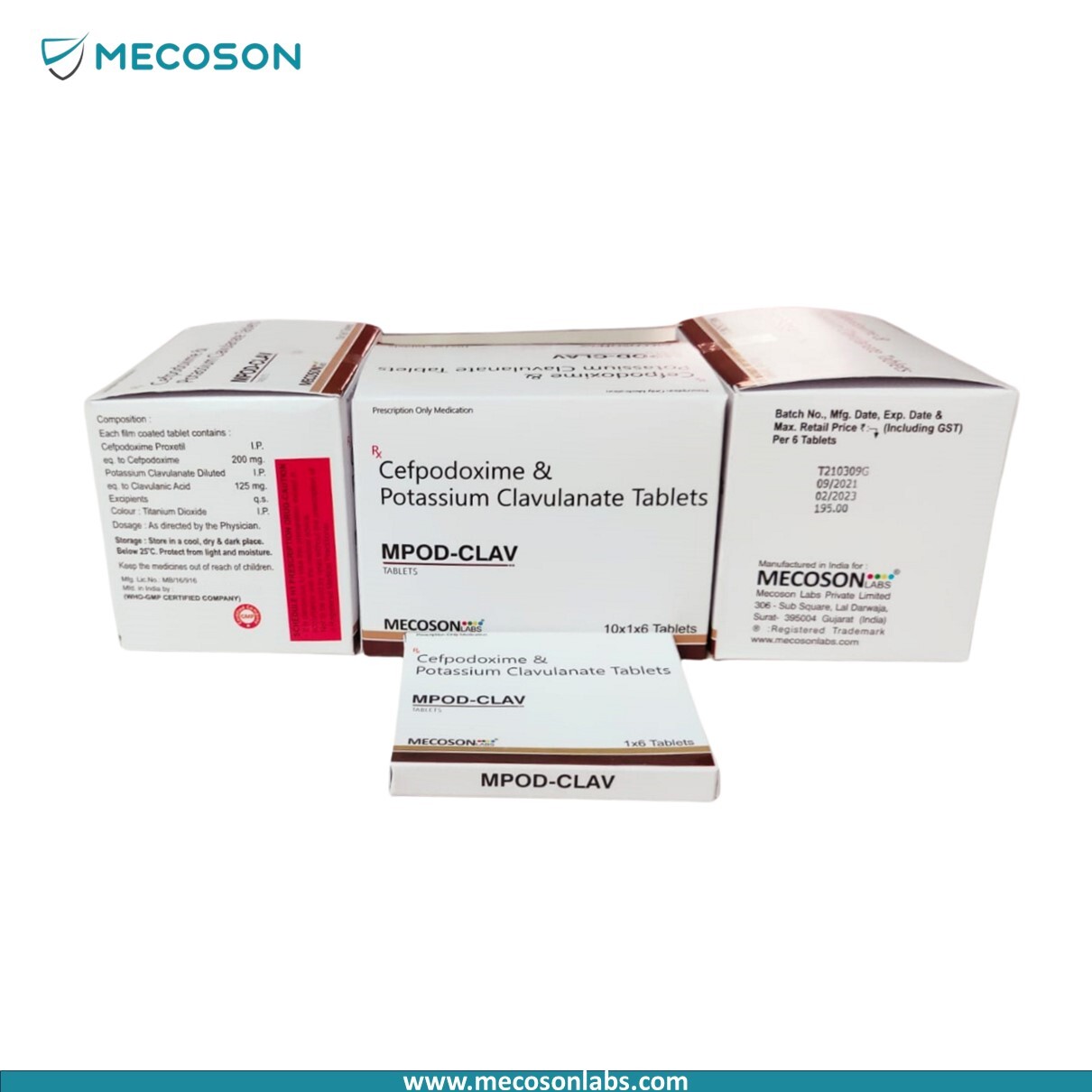 Cefpodoxime Tablet - 200mg, Anti-bacterial Treatment For Bacterial Infections | 10x10 Tablet Packaging, A Grade Pharmaceutical Quality