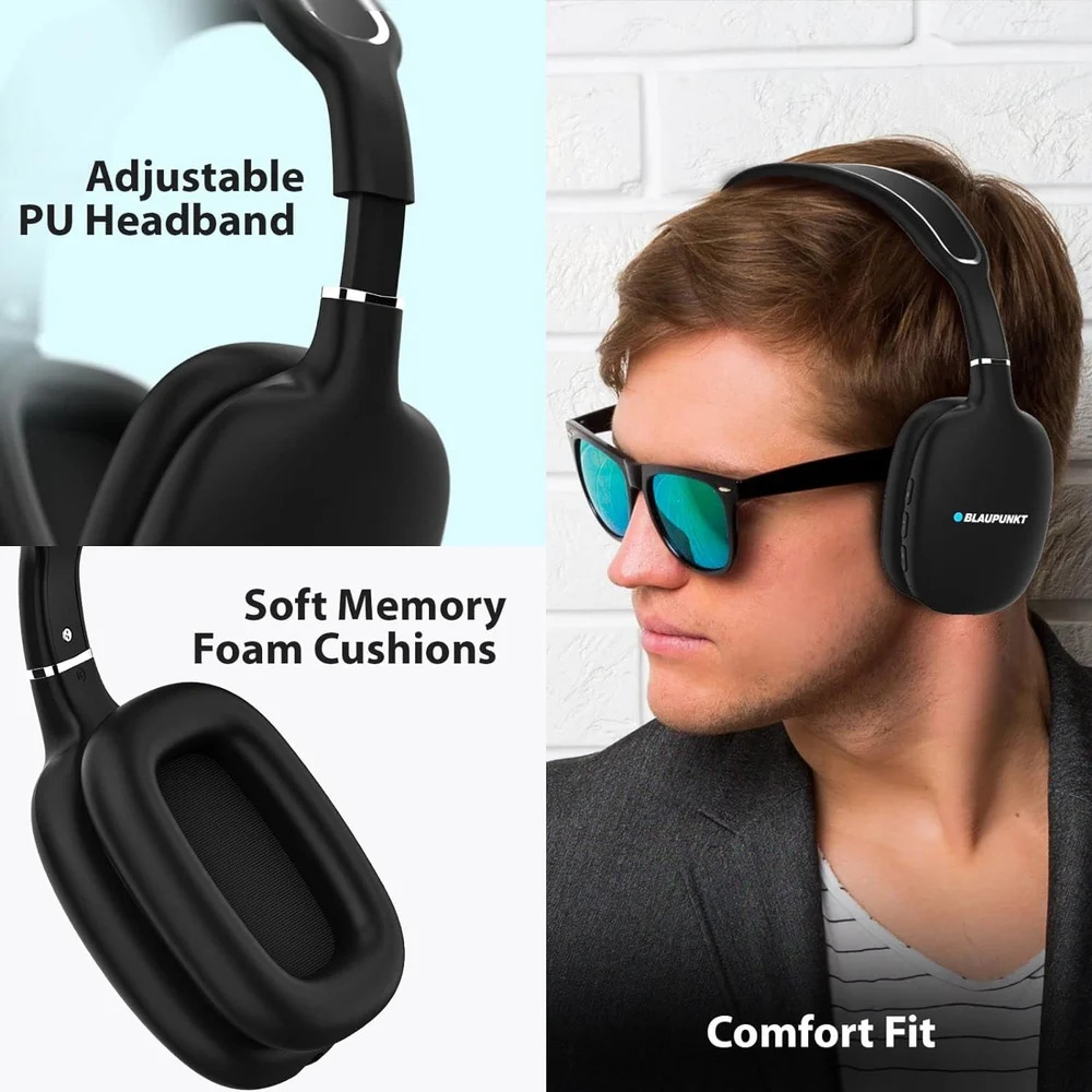 Blaupunkt Wired Black Blaupunkt Bh31 Bluetooth Wireless Over Ear Headphones