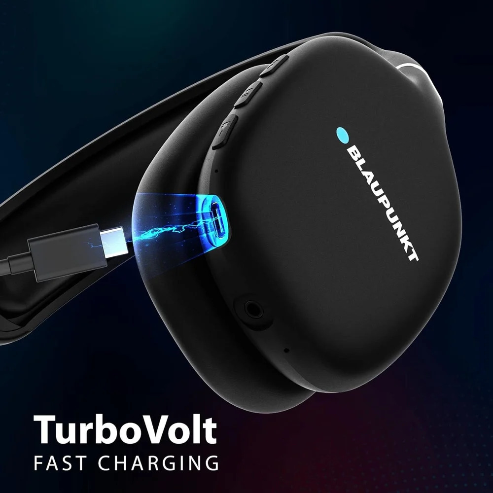 Blaupunkt Wired Black Blaupunkt Bh31 Bluetooth Wireless Over Ear Headphones