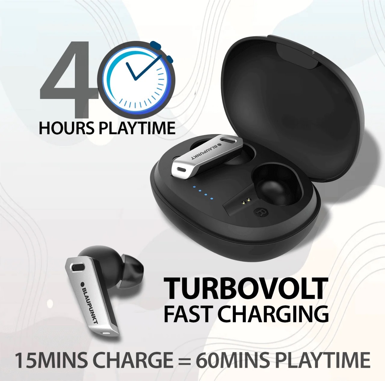 Blaupunkt Btw300 True Wireless Enc Earbuds (Bk)