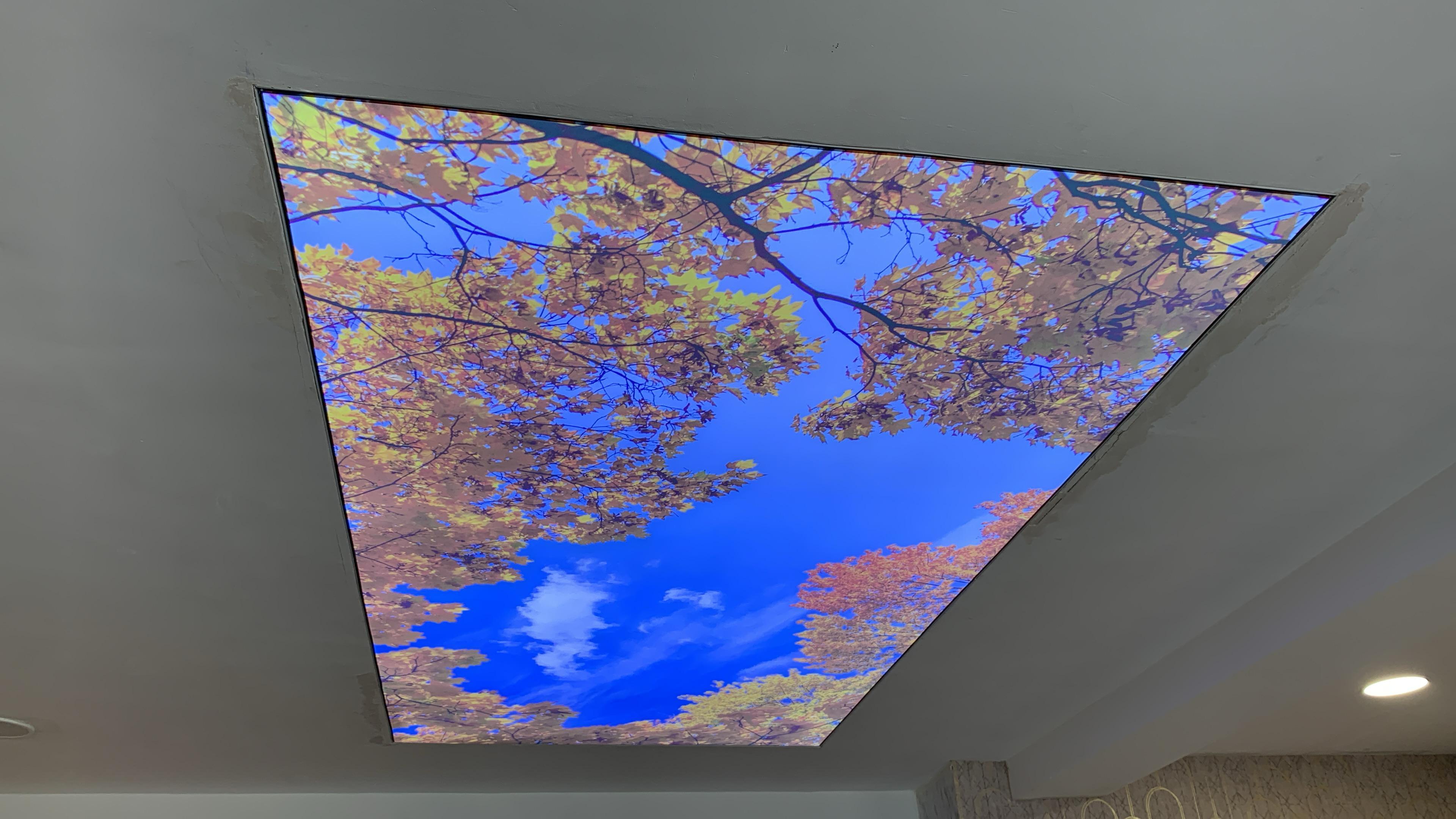 Medical Store Stretch Ceiling - Hygienic Material, Customizable Size & Shape, 0.18mm Thickness | Enhances Ambiance, Easy-clean Surface, Professional Design