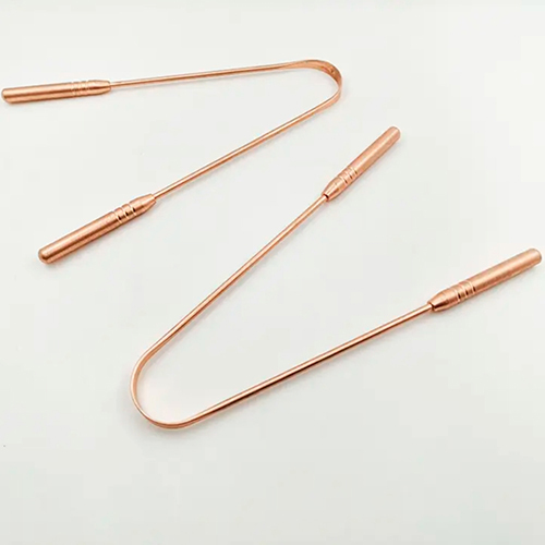 Stylish Copper Tongue Cleaner - Copper Material, Compact Size for Easy Handling | Deep Cleansing Action, Suitable for All Ages