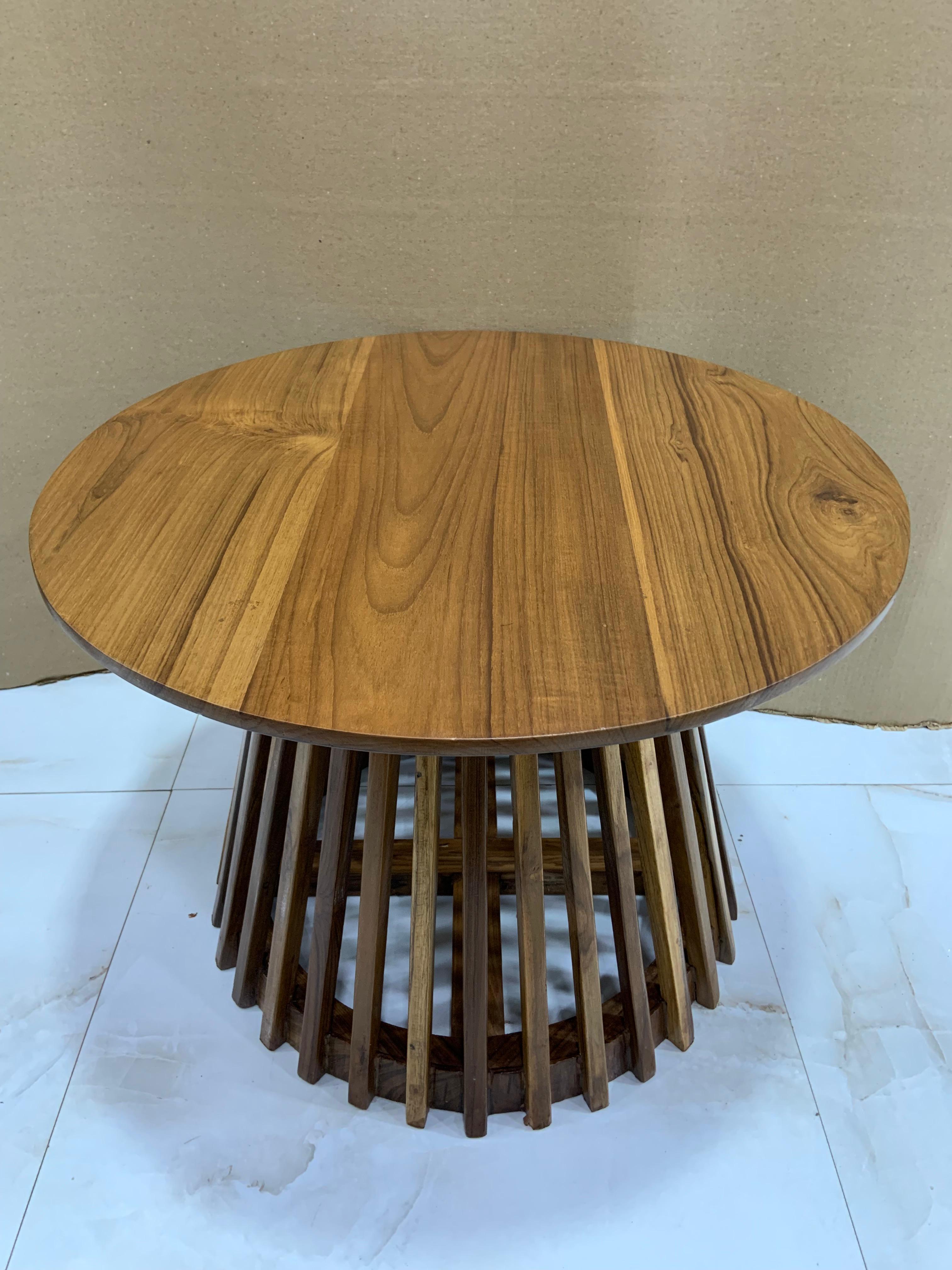 Wooden Round Table - Brand Name: Hass Antique