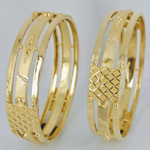 Ladies Gold Jadau Bangles - Color: As Per Requirement