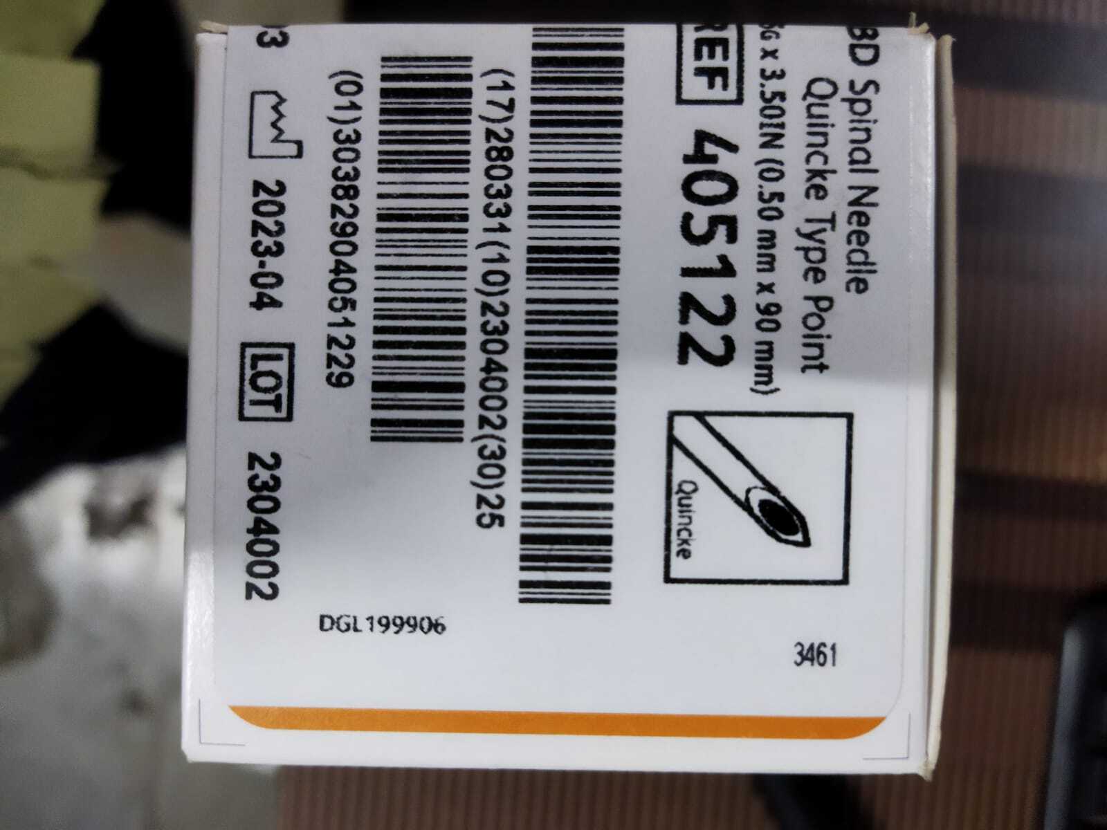 Bd Spinal Needle - Sterile, Single-use, All Sizes | Disposable Design For Hospital Use, Non-recyclable, Manufactured By Trusted Supplier