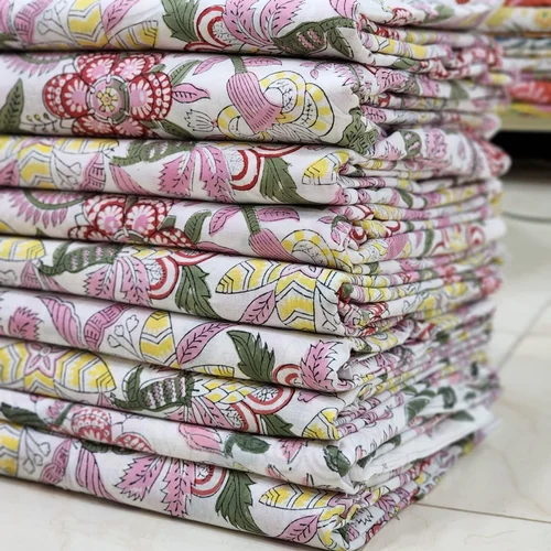 Indian Hand Block Printed Cotton Fabric By Vandana Textile
