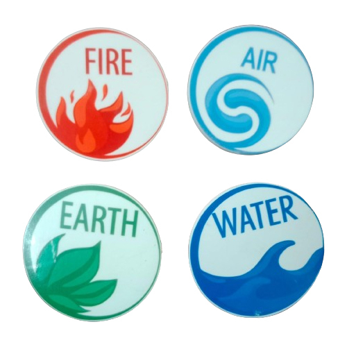 Round Acrylic Badge - Acrylic & Cloth Decoration, Multicolored Printed Pattern | Lightweight Pin Fastener, Customizable Design for Versatile Branding