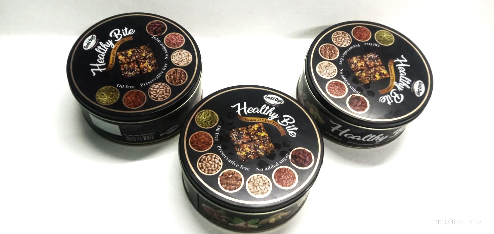 Dry Fruit Tin Container - Color: Multi Color