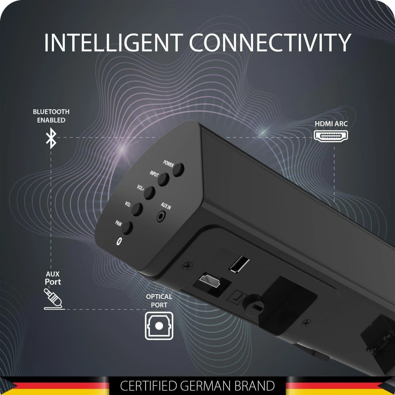 Blaupunkt Sba01 Rekurve 100w Wireless Bluetooth Soundbar