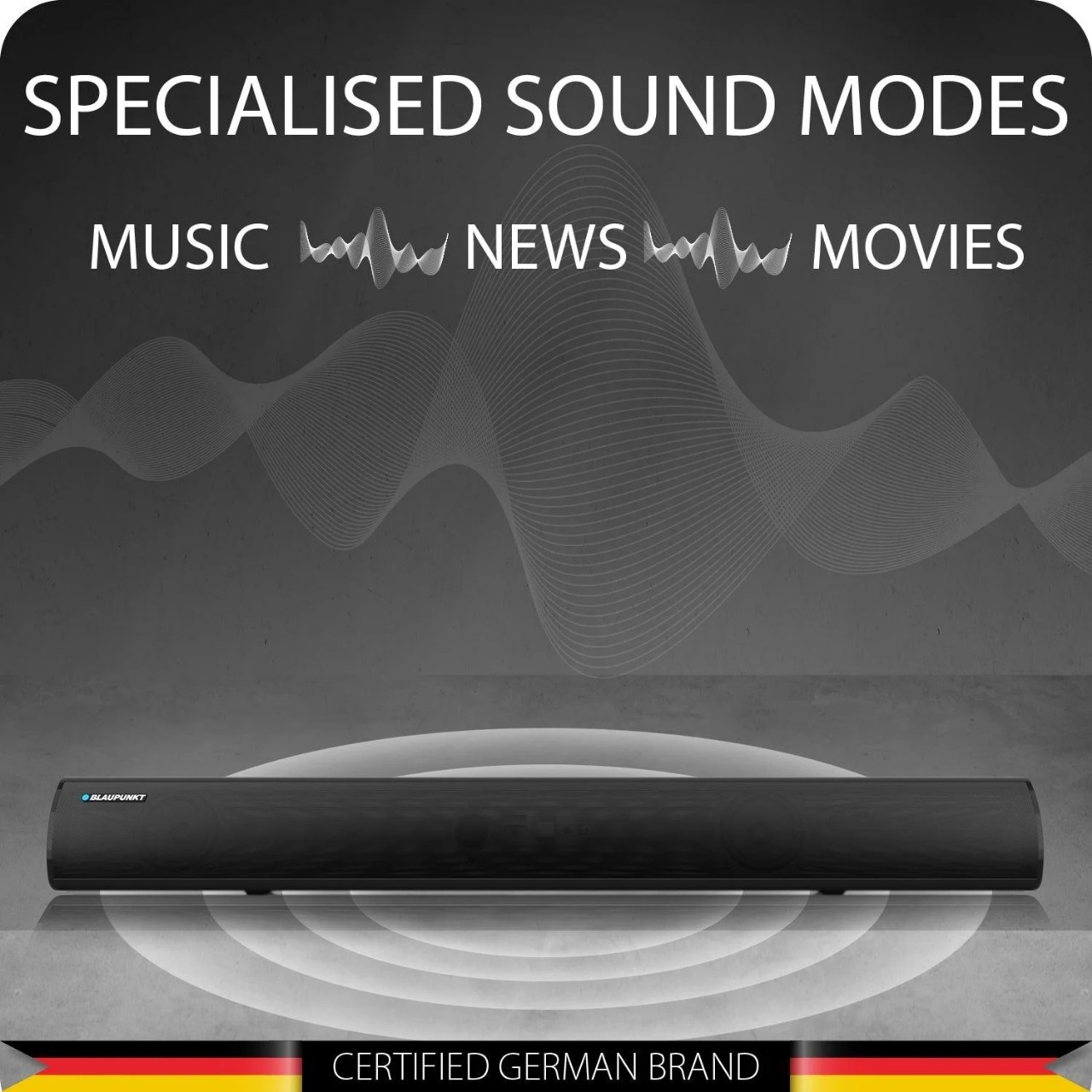 Blaupunkt Sba01 Rekurve 100w Wireless Bluetooth Soundbar