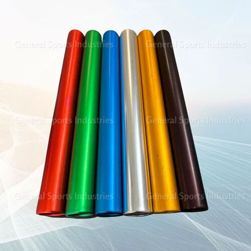 Aluminium Relay Batons - Aluminium, Round Shape, Multicolour | Lightweight Design, Durable Performance, Ideal for Competitive Relay Events