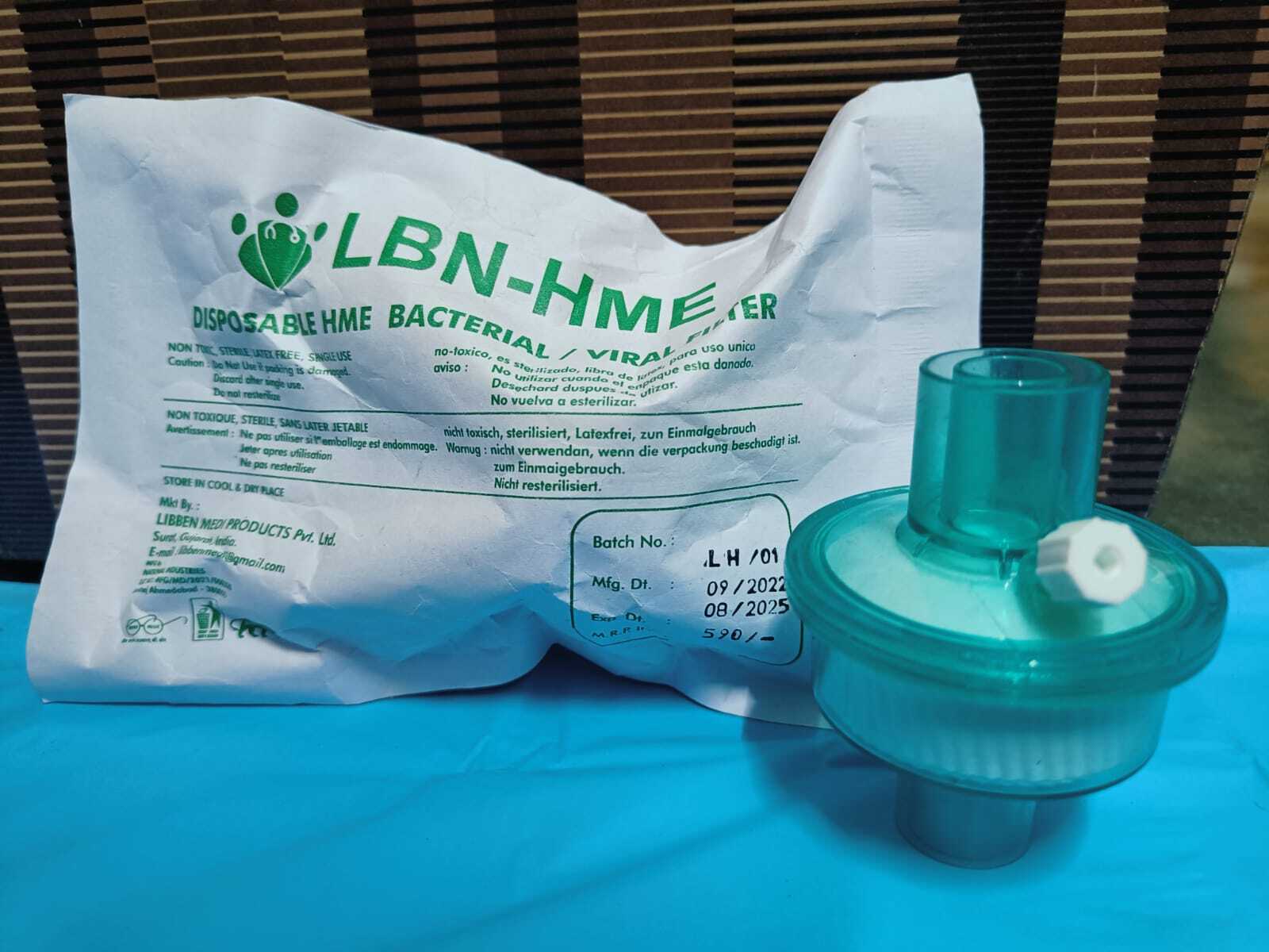 Disposable Hme Bacterial Viral Filter - Color: Blue