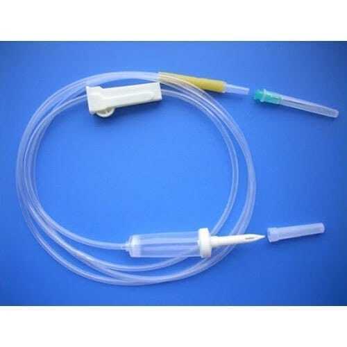 Iv Infusion Set - Transparent Plastic, Disposable Design , Efficient Iv Medication And Fluid Administration
