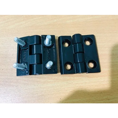 50mm Casting Hinge - Polished Aluminum, Durable Door/Window Fitting, Elegant Black Design