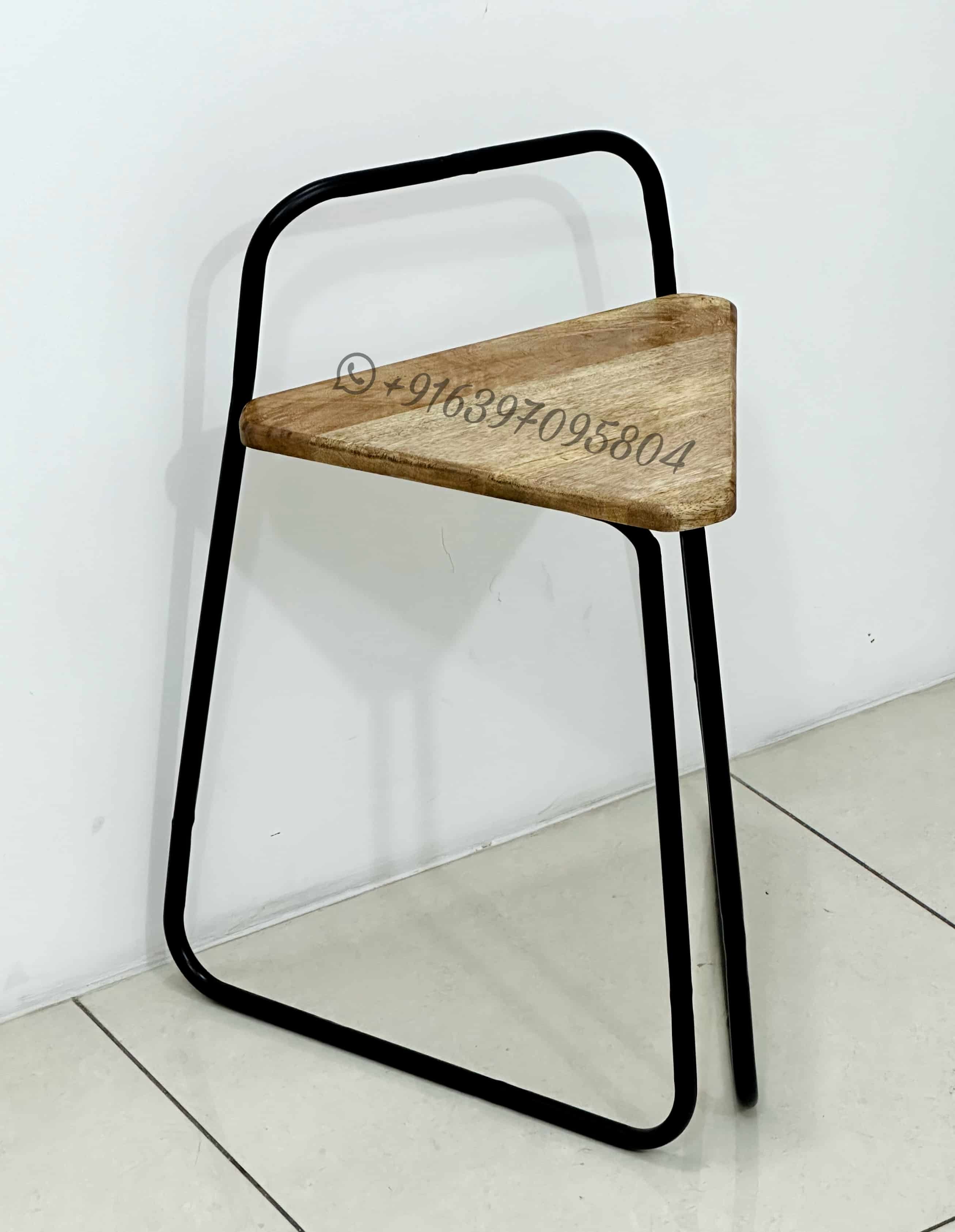 Iron Stool - 14x16x20 Inches | Minimalist Design, Powder Coated Black Finish, Sturdy Iron Material, Indoor Use Only, Easy To Clean