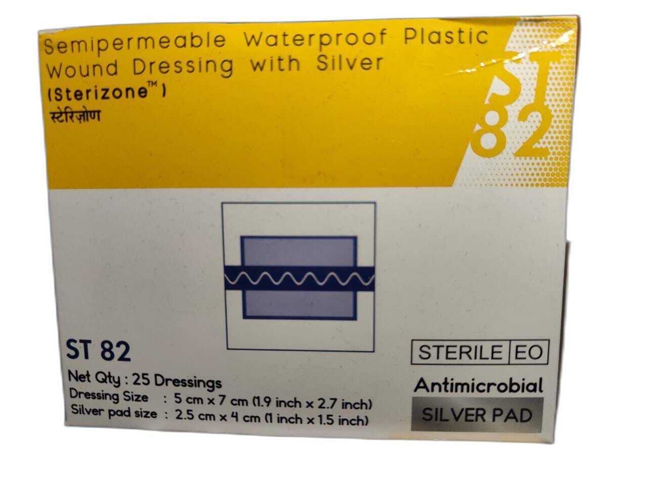 Sterizone Waterproof Dressing With Silver - Plastic Material, Transparent Color, Cuff-free Design | Antibacterial Properties For Wound Care