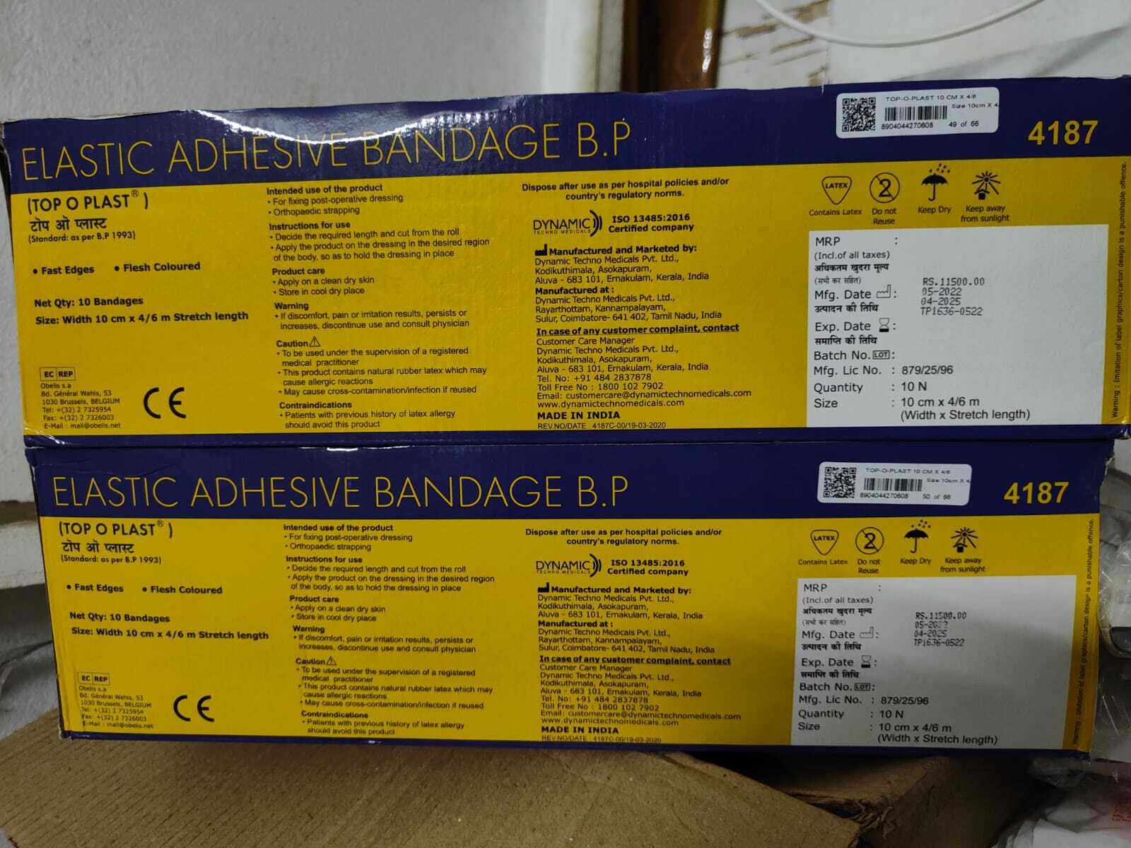 Top O Plast Elastic Adhesive Bandage - Physical Form: Solid