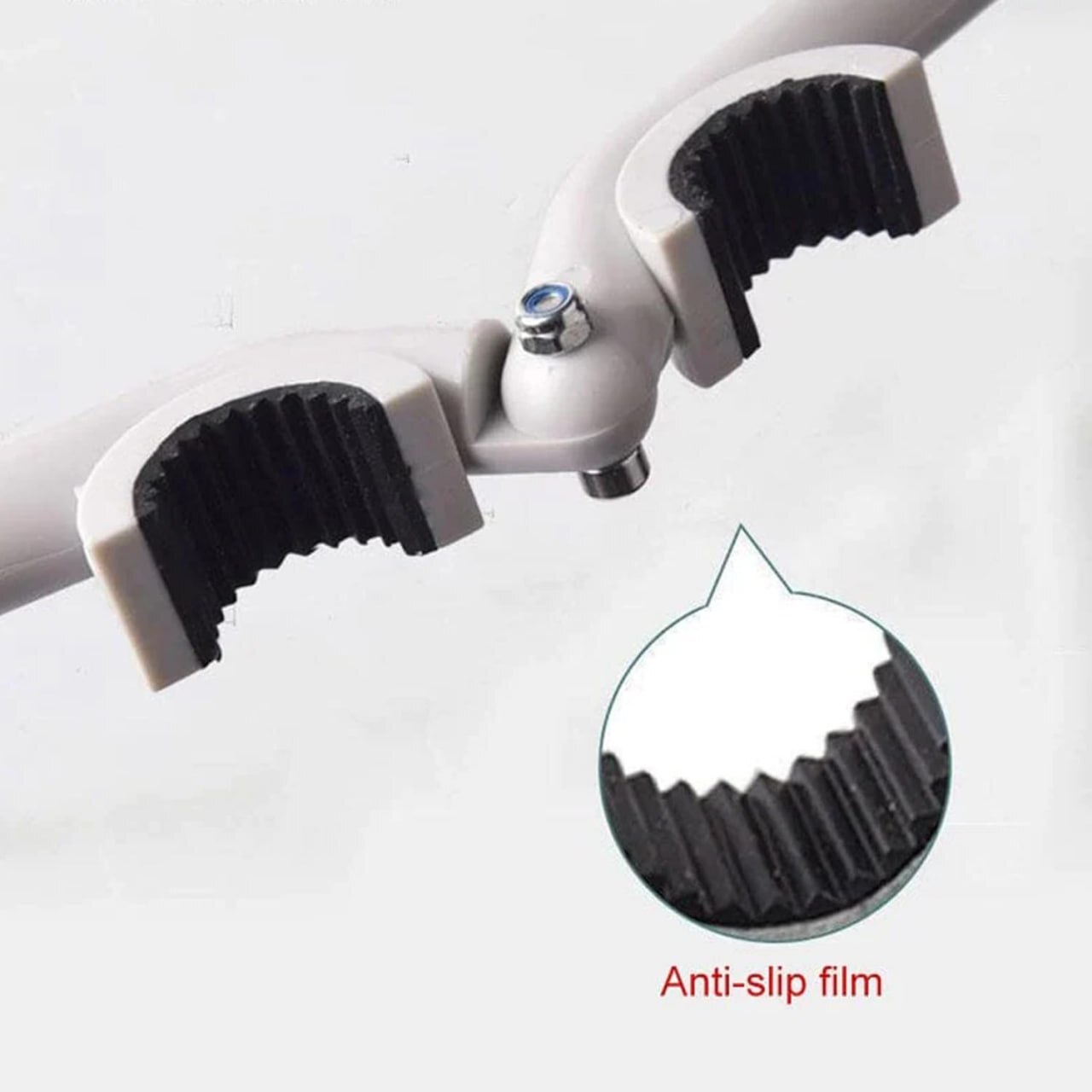 Mitsico Universal Faucet Wrench - Abs Plastic, Time-saving Tool, Enhanced Screw Bite, Anti-slip Rubber Pads, Comfortable Handle