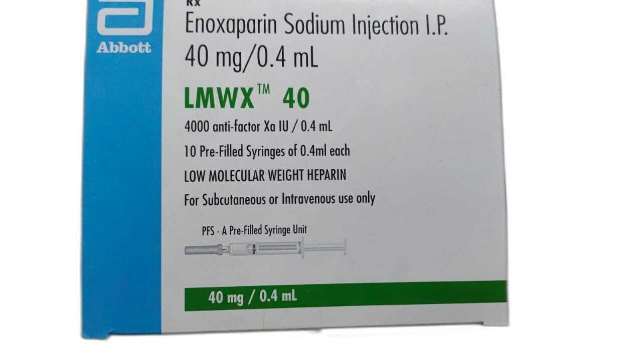 Enoxaparin Sodium Injection Ip - 40mg/0.4ml Liquid Form | Effective Anticoagulant For Blood Clot Prevention, Recommended For Post-surgery Use