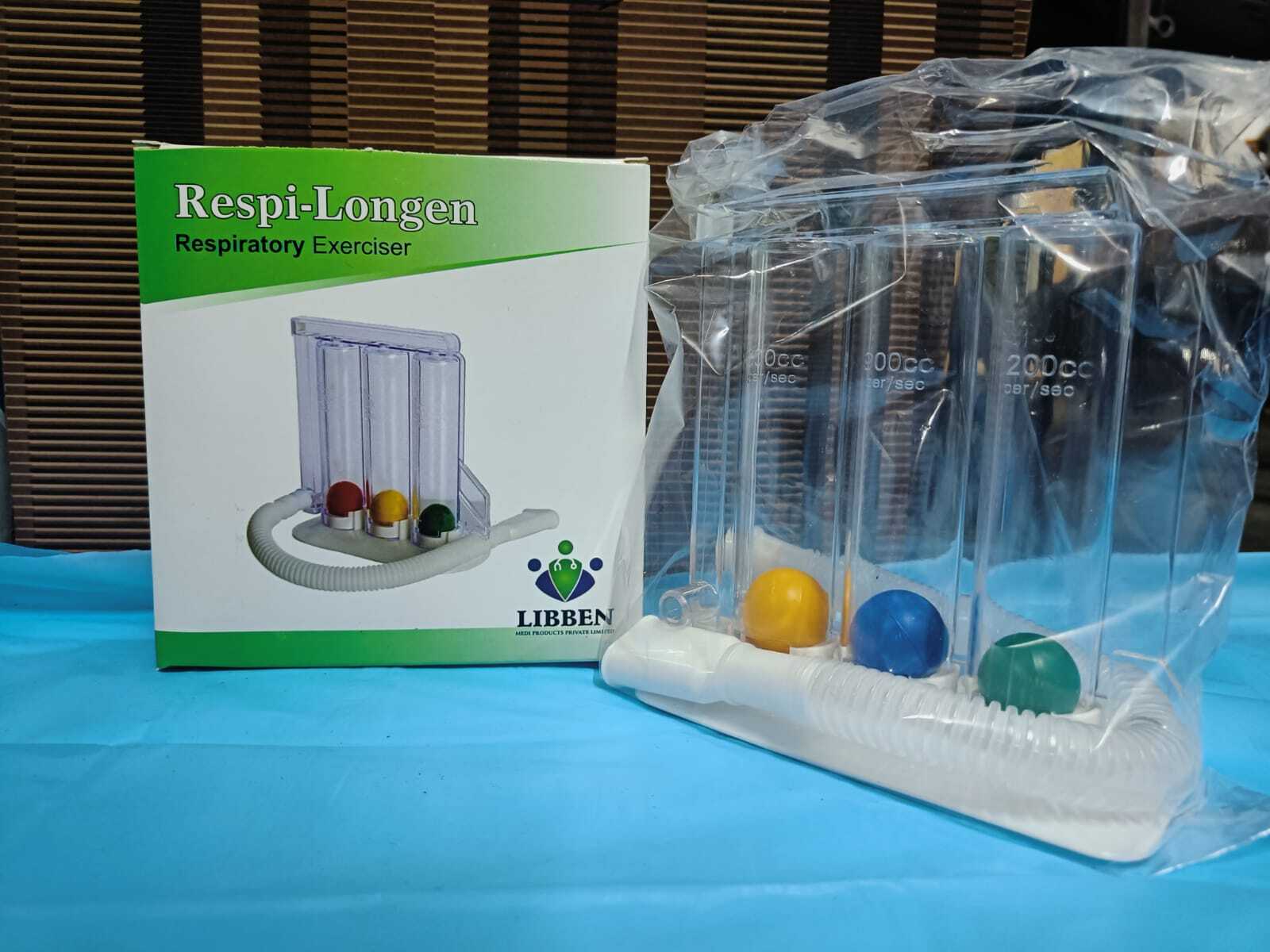 Respi Longen Respiratory Exerciser - High-quality Plastic, Portable Design | Manual Operation, Improves Lung Function & Capacity