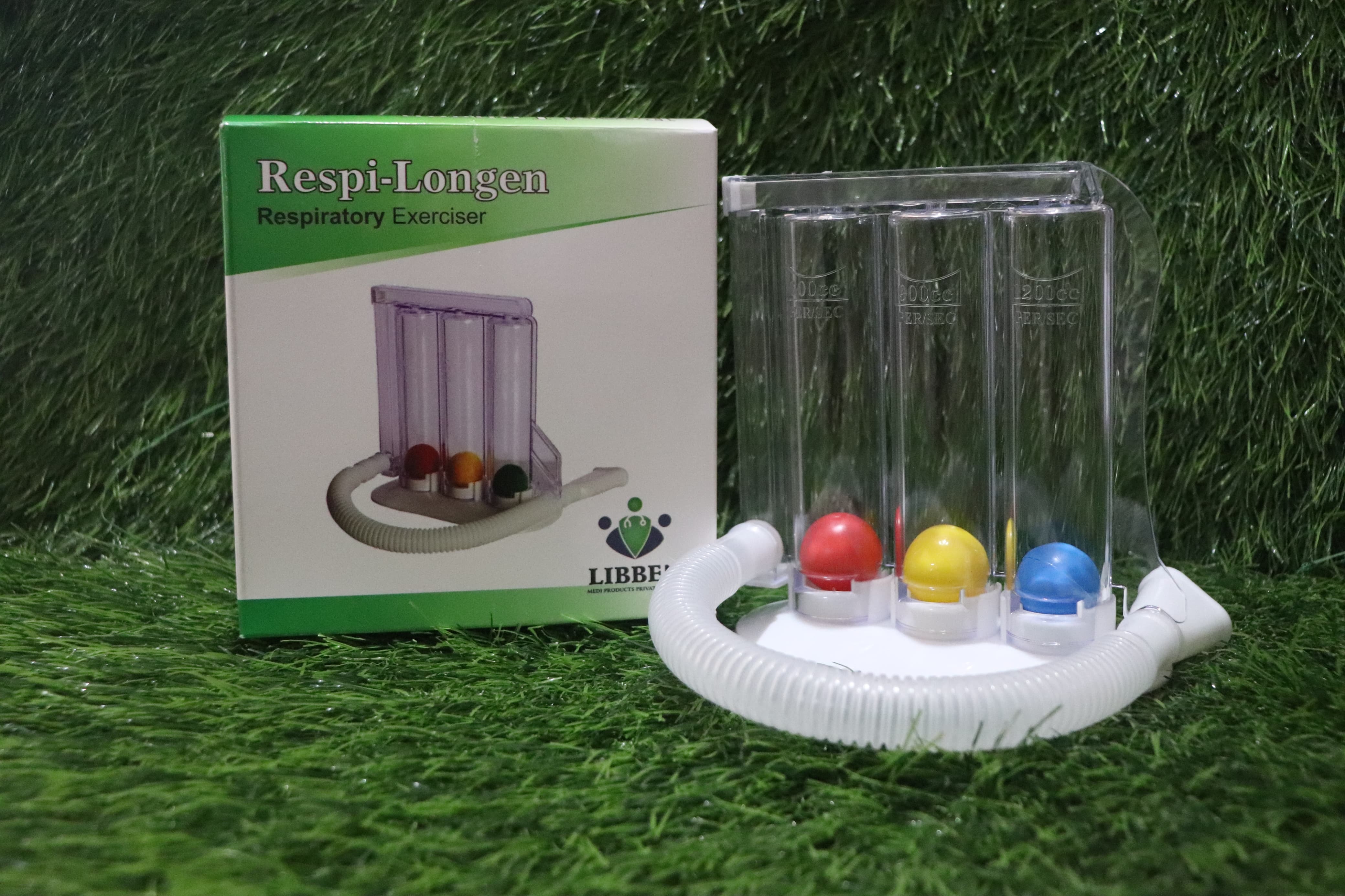 Respi Longen Respiratory Exerciser - High-quality Plastic, Portable Design | Manual Operation, Improves Lung Function & Capacity
