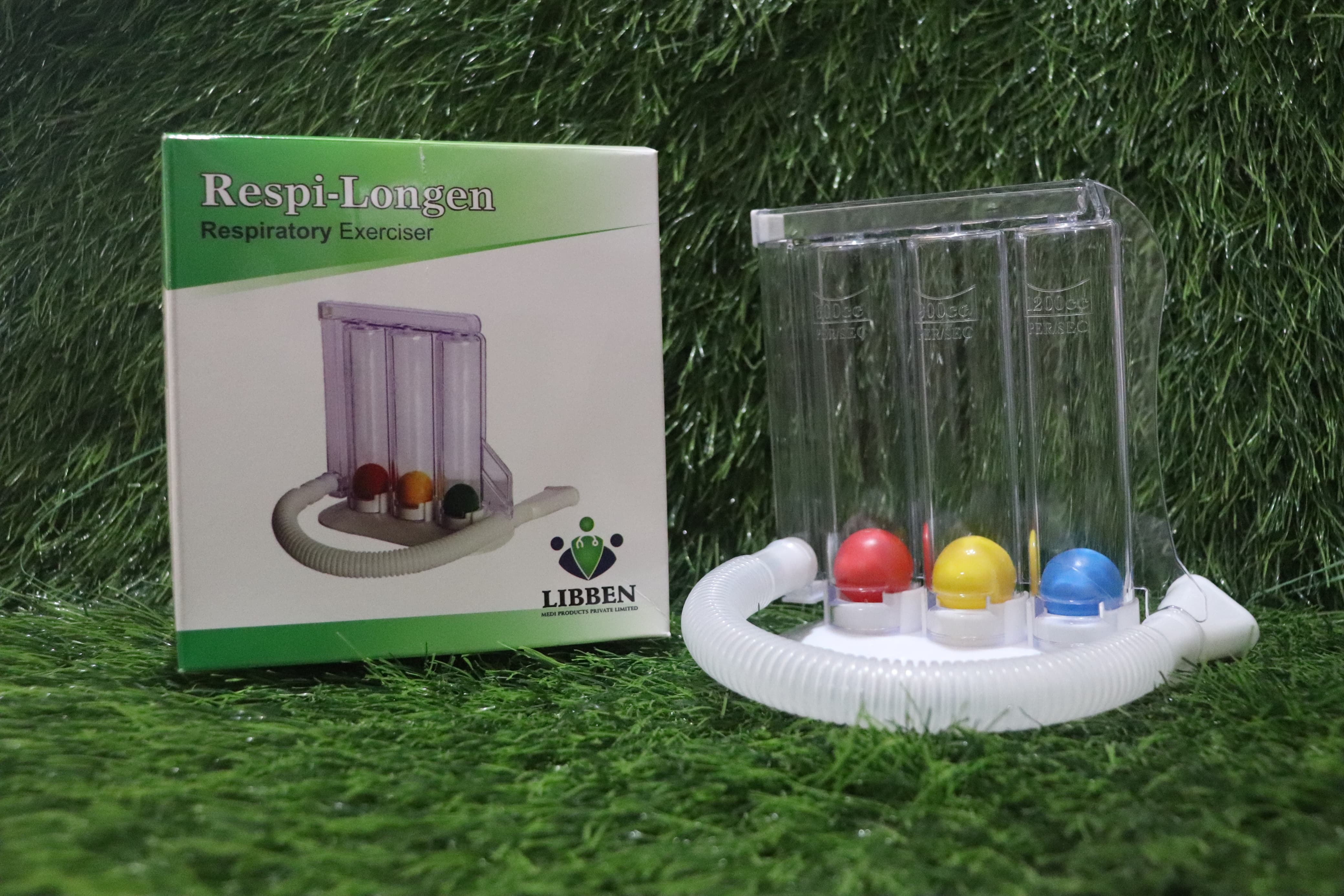Respi Longen Respiratory Exerciser - High-quality Plastic, Portable Design | Manual Operation, Improves Lung Function & Capacity