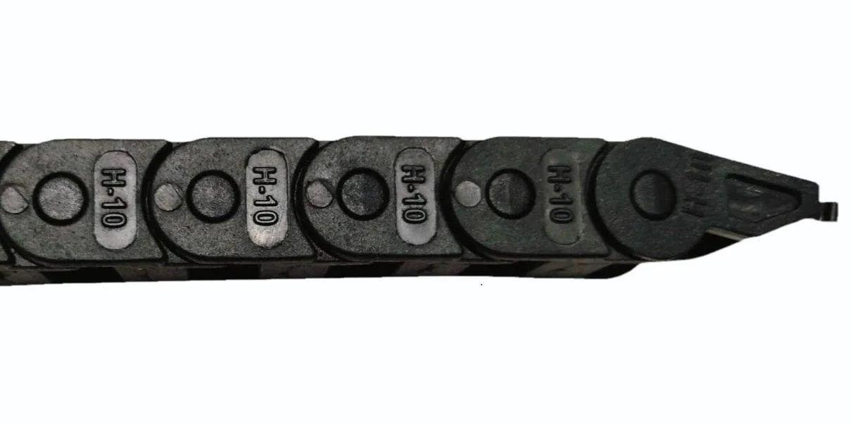 Drag Chain - Nylon-66 10x10xr15mm, Black Color, Open Type, 1 Meter Length, Suitable For Machinery Usage, 100% Made In India