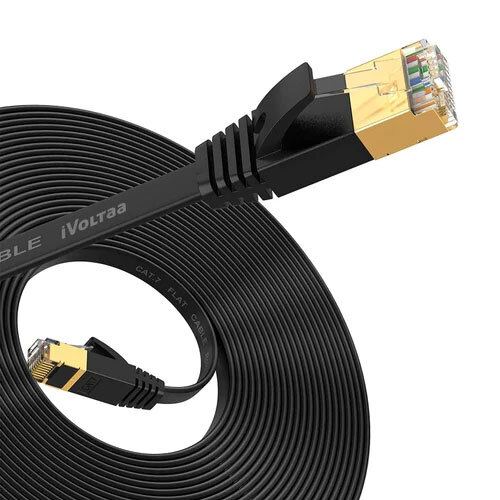 IVoltaa फ्लैट ईथरनेट 14 फीट CAT7 केबल