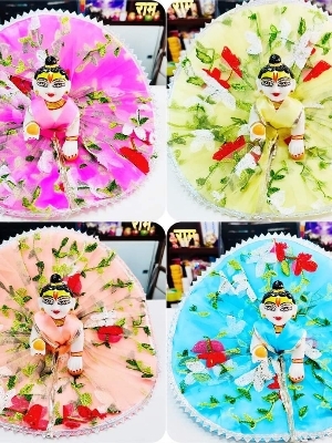 कॉटन लड्डू गोपाल पोशाक