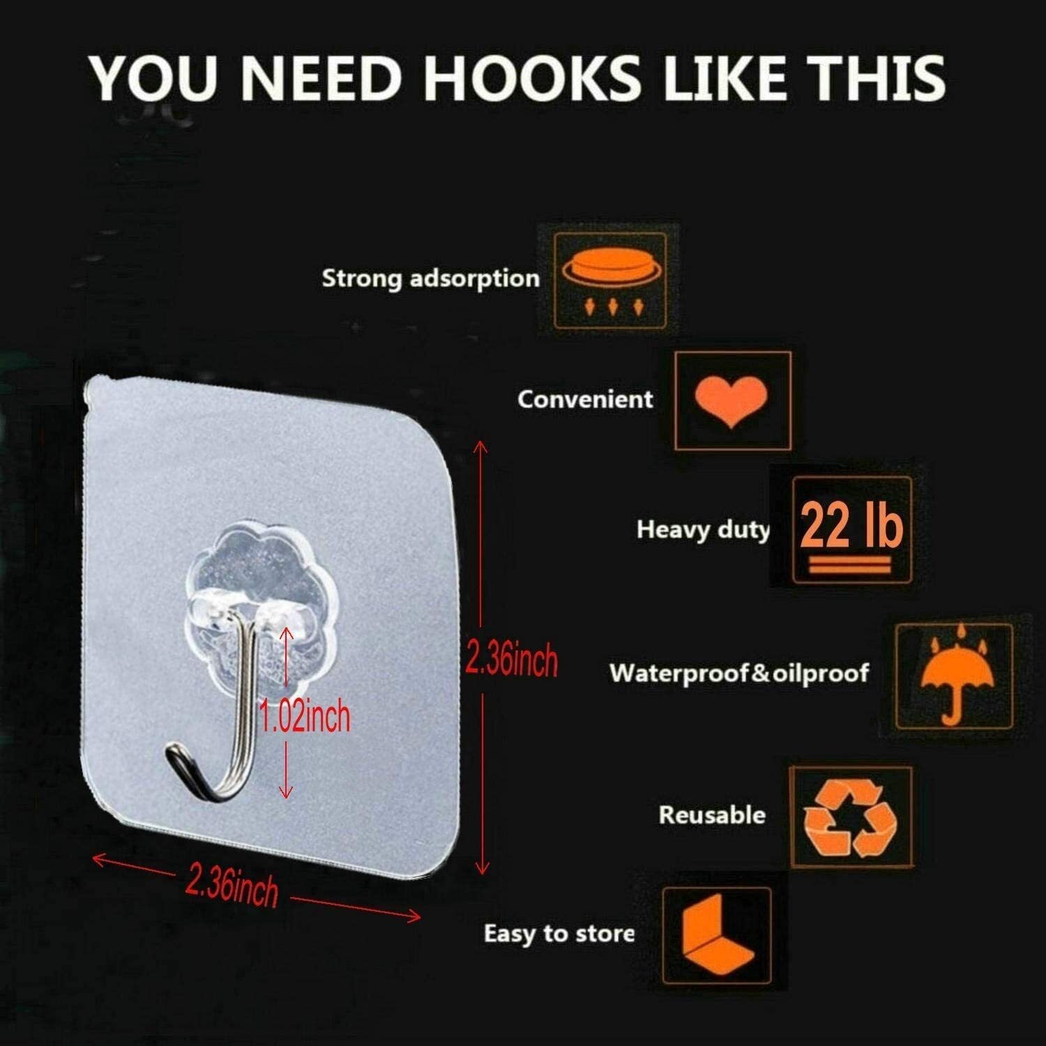 Flower Hook - Pvc 5.9x5.9x2.7 Cm | Self-adhesive, Removable, Heavy-duty, Waterproof Wall Hanger With 10kg Load Capacity, Multi-surface Compatibility