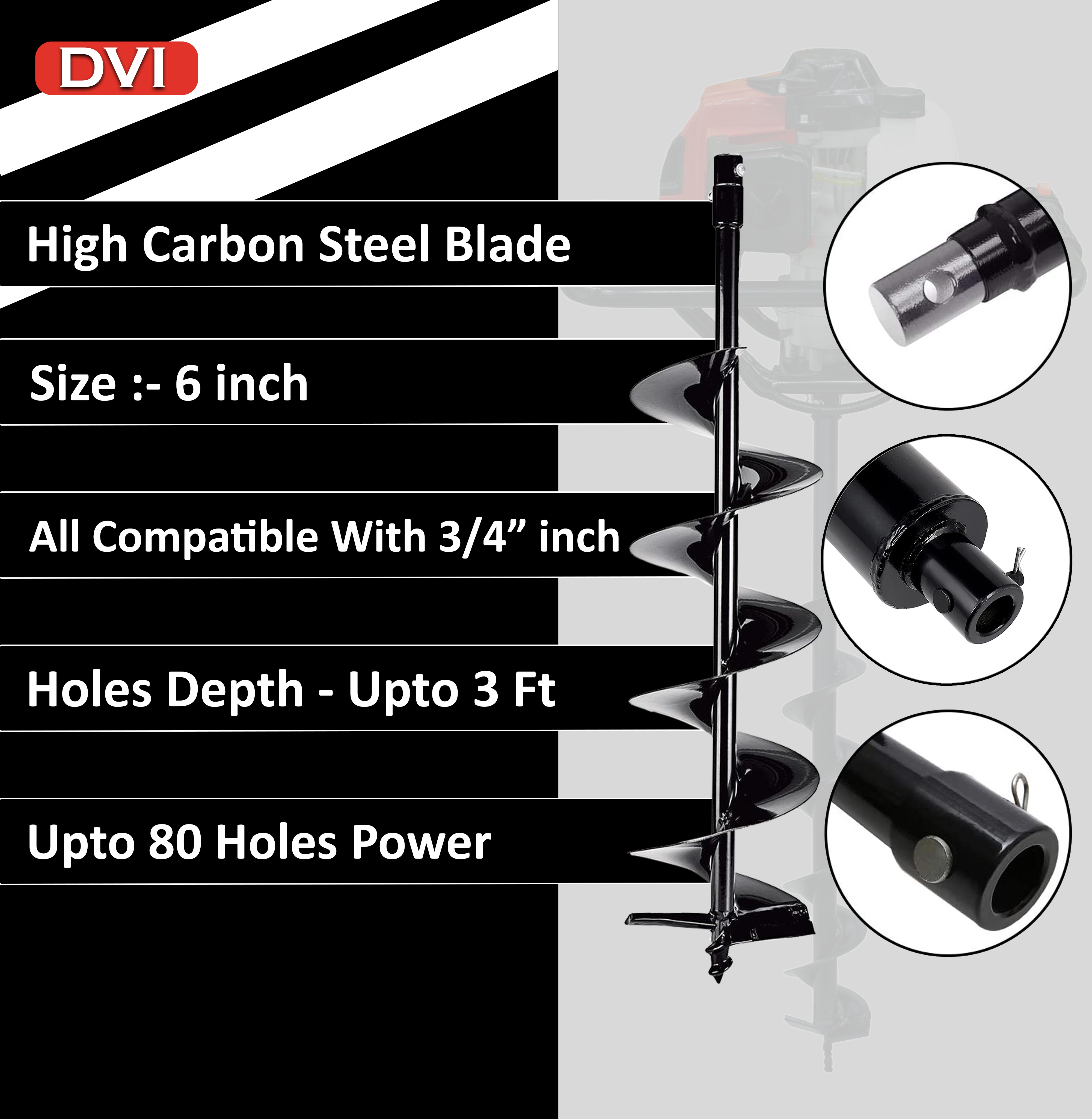 72cc Earth Auger - Automatic Grade: Semi-automatic