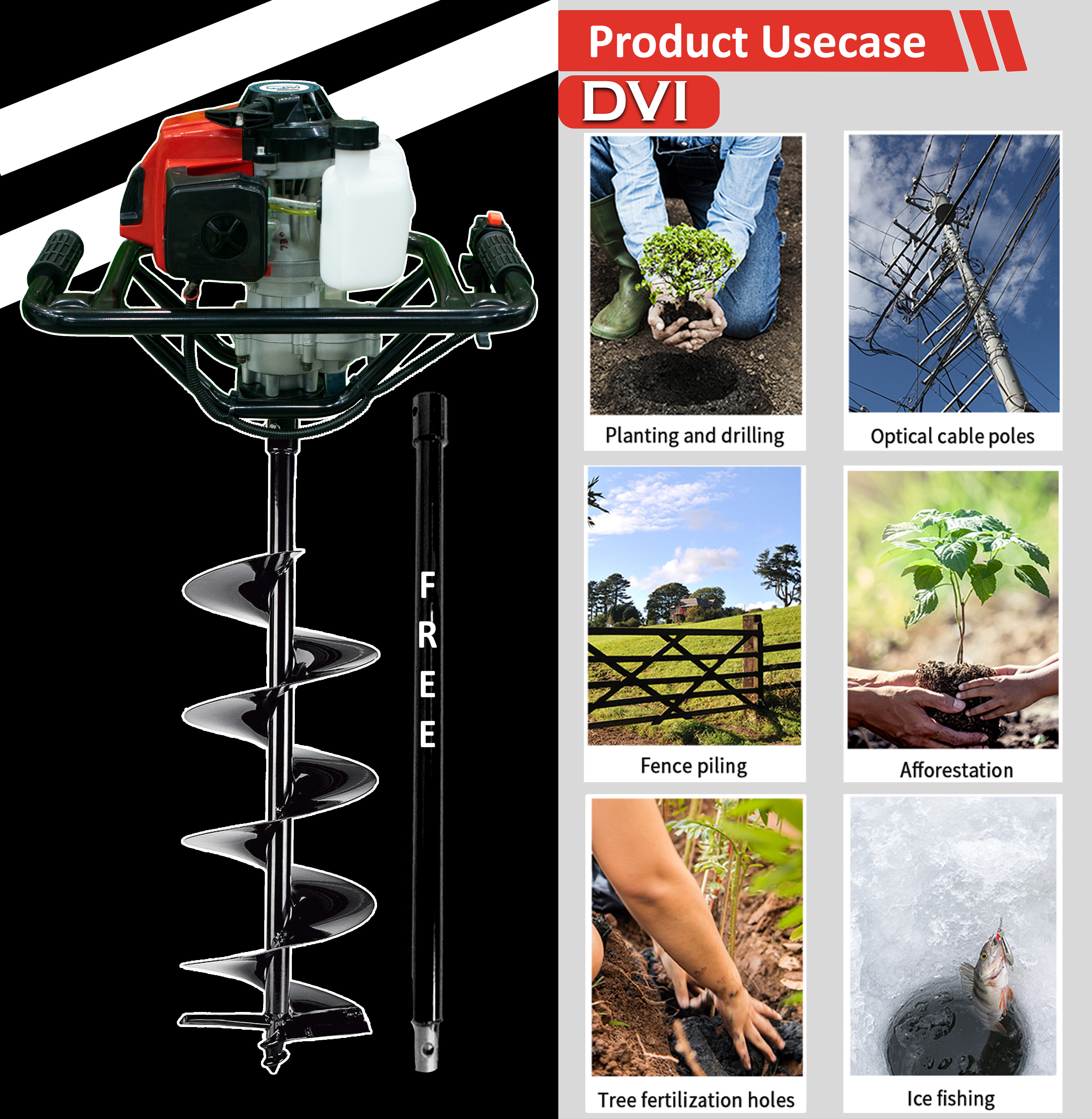 72cc Earth Auger - Automatic Grade: Semi-automatic