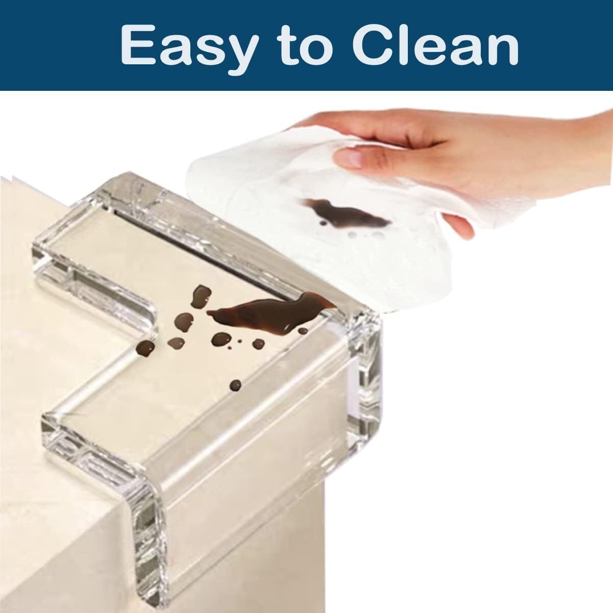 Silicone Corner Protector - 10x5x5 Cm, Ultra Clear, Non-toxic, Durable, Safe Edge Protection For Baby Furniture (Pack Of 4)